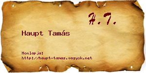 Haupt Tamás névjegykártya