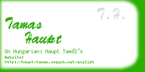 tamas haupt business card